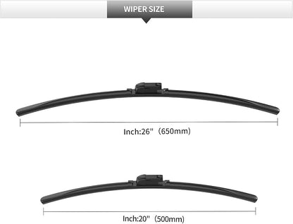 2 Pcs Front Windshield Wiper Blades, Replacement - Image 3