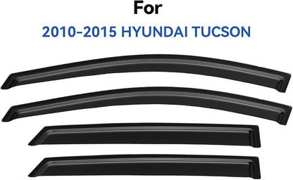 Window Visors Rain Guards for 2010 2011 2012 2013 2014 2015 Hyundai Tucson - Image 2