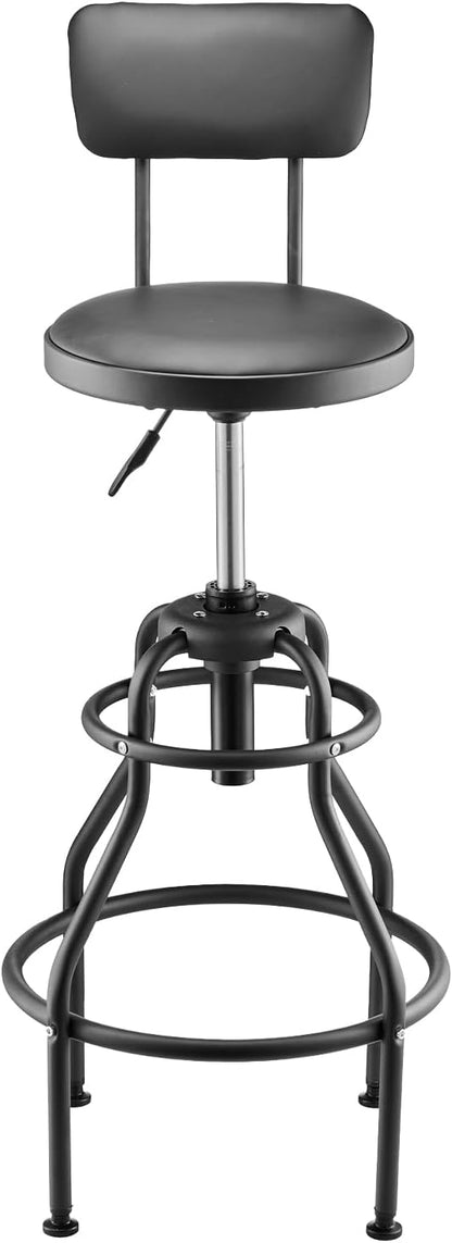 VEVOR Shop Stool with Backrest, Pneumatic Garage Seat/Work Stool with 300 lbs - Image 9