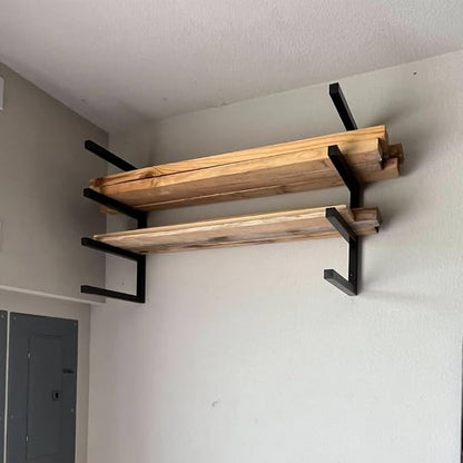 ​Lumber Storage Rack Metal Shelf Brackets, Sturdy Multipurpose Racking - Image 5