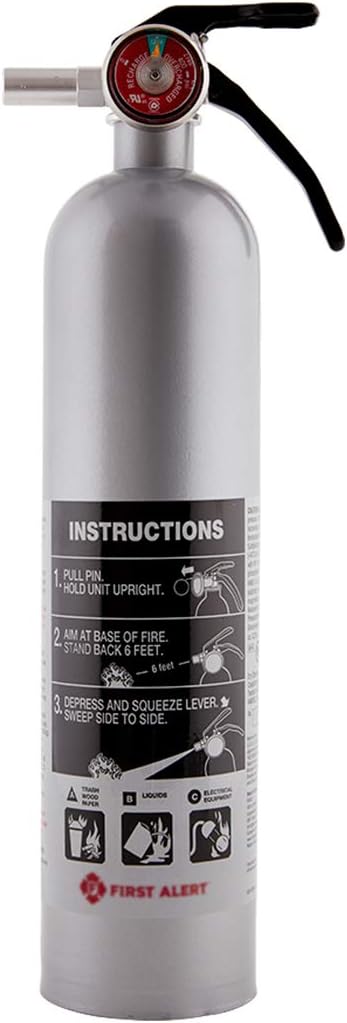 First Alert DHOME1 Rechargeable Standard Home Fire Extinguisher, UL Rated by FirstAlert