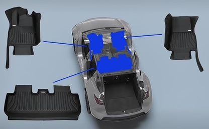 Floor Mats for Tesla Model Y（2021-2025） Custom Fit All Weather Cargo Liner - Image 7