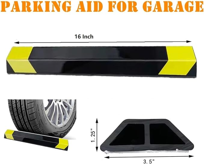 16" Heavy Duty Parking Aid for Garage, Car Parking Stopper for Garage 1 Pack - Image 2