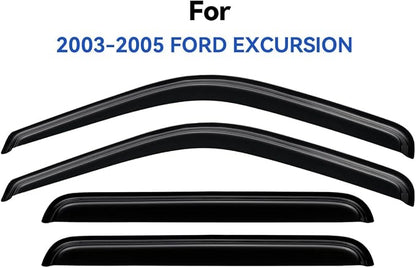 Window Visors Rain Guards for 2000 2001 2002 2003 2004 2005 Ford Excursion - Image 2