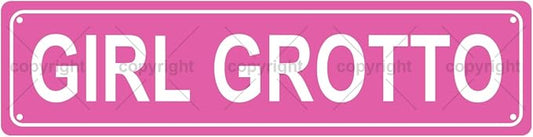 GIRL GROTTO Space Metal Tin Street Sign Bar Cafe Garage Cave Home Room Wall by Unknown