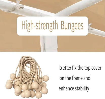 10'x20' Upgraded Carport Replacement Top Canopy Cover Beige - Image 6