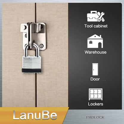 LanuBe Lock Laminated keyed padlock1-9/16 inch, keyed Alike Locks, Normal - Image 9