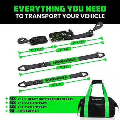 Rhino USA Car Tie Down Straps for Trailers - Image 4