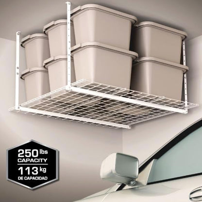 Overhead adjustable Garage Storage Rack, Heavy Duty Steel Garage Storage System - Image 6