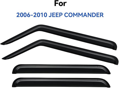 Window Visors Rain Guards for 2006-2010 Jeep Commander, Out-Channel Window Vent - Image 2