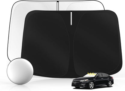 Windshield Sun Shade for Kia Optima 2016-2020 Foldable Sunshade Custom Fit by SULAGIWINDSHIELDSUNSHADE