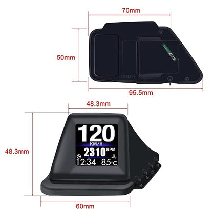 KAOLALI Head Up Display for Car Digital Speedometer Display GPS+OBD2 Dual - Image 2