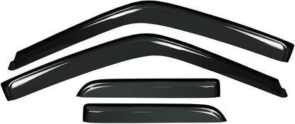4pcs Outside Mount Style Window Rain Guards Durable Side Wind Deflectors Dark by Deebior