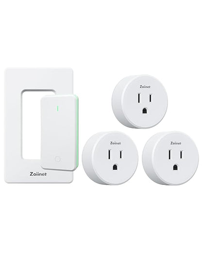 Remote Control Outlet Plug Switch, Buckle Design & Removable Wireless Light by Zoiinet
