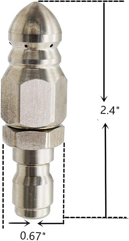 Pressure Washer Sewer Jetter Nozzle - Image 2