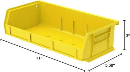 Akro-Mils 30232YELLO Plastic Storage Stacking Hanging Akro Bin, 5-3/8 x 11 x 3 - Image 4