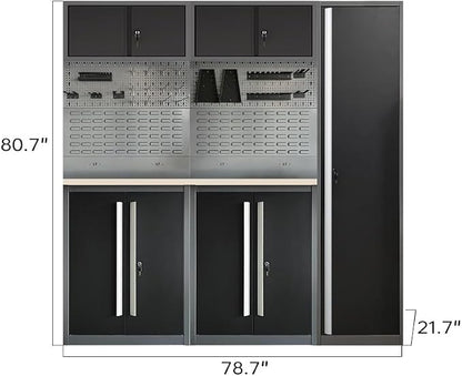 Metal Workbench Cabinet Set, Tool Cabinets - Image 2