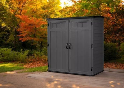 Outdoor Storage Shed, Extra Large Vertical, Dark Gray - Image 3
