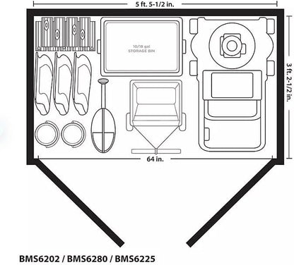Outdoor Storage Shed, Extra Large Vertical, Dark Gray - Image 7