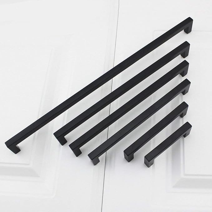 goldenwarm 100 Pack 6-1/4INCH Black Square Bar Cabinet Pull Drawer Handle - Image 8