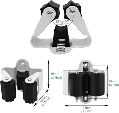 3-H Broom Hanger, Mop Holder Wall Mount 20 Pack, Broom Holder Wall Mount - Image 5