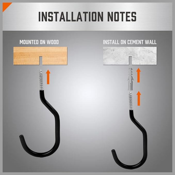 HORUSDY 12 Pack Heavy Duty Bike Hooks - Image 5