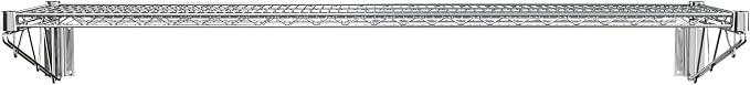 14" x 48" Chrome Wire Wall Mount Shelf - Image 4
