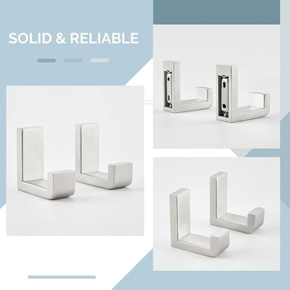 Angle Simple Bathroom Towel Hooks, SUS 304 Stainless Steel Compact Robe Coat - Image 9