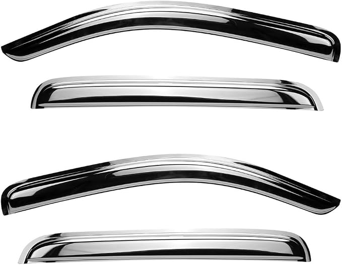 94167Y Chrome Side Window Visor Wind Vent Deflector - Image 2