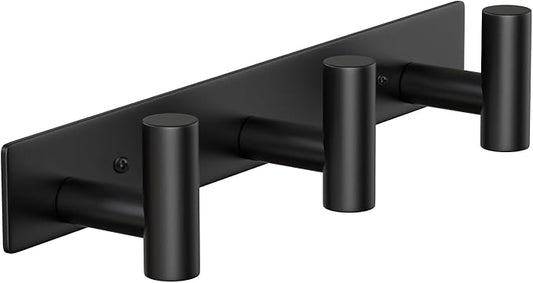 Wall Mounted Coat Rack-3 Hooks, Heavy Duty Stainless Steel Hook Rail by VINHOLD