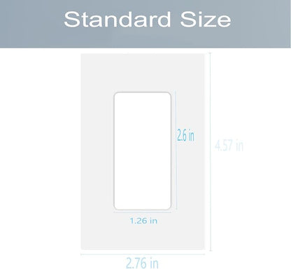 1-Gang Screwless Decora Wall Plate Cover Single Switch Outlet Electrical - Image 2