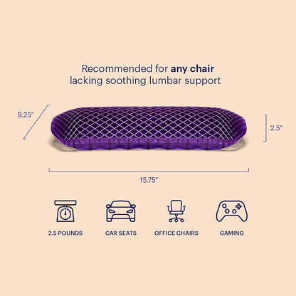 Purple Back Cushion | Pressure Reducing Grid Designed - Image 2