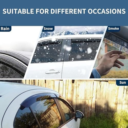Rain Guards for 2019-2025 Dodge Ram 1500 Crew Cab, Outside Mount Window Visors - Image 7