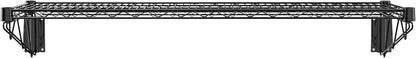 14" x 48" Black Epoxy Wire Wall Mount Shelf - Image 4
