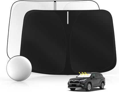 Windshield Sun Shade for Toyo-ta Highlander 2020-2025 2026 Foldable Sunshade by SULAGIWINDSHIELDSUNSHADE