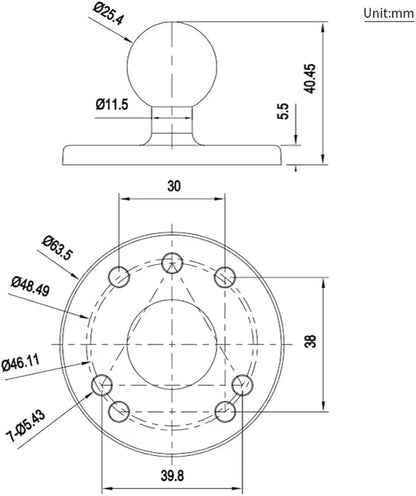 Strg Tablet Mount with Drill Round Base Mount - Image 8