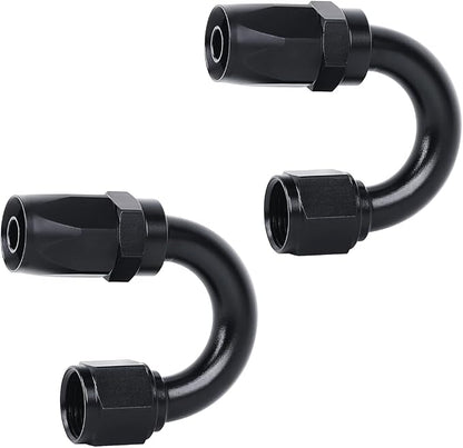 LokoCar 6AN Hose End Fitting 180 Degree Swivel by GetToKnowEachOther