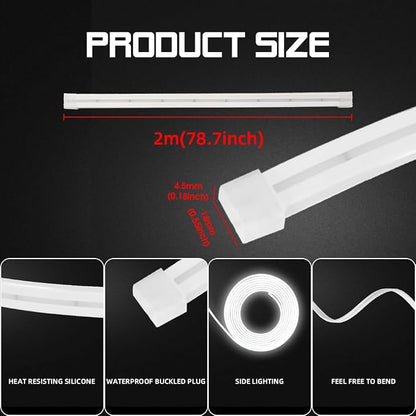 Car LED Strip Light For Trunk, 79Inch IP67 Silicone Waterproof Neon Light Strip - Image 7