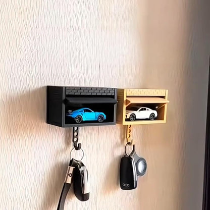 Wall-Mounted Car Display Key Holder, Decorative Garage Model Design - Image 4