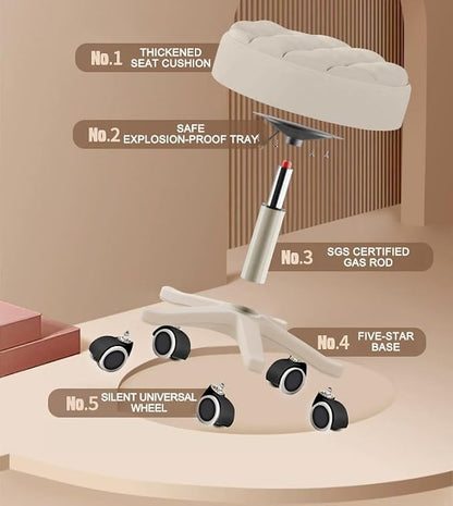 Small Chair Round Rolling Stool - Image 7