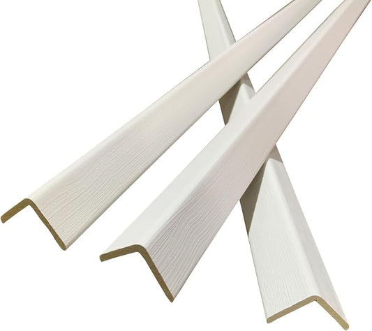 Wall Corner Protector 3PCS 45" Corner Molding Trim White Wood Grain Corner Trim by Yutianli