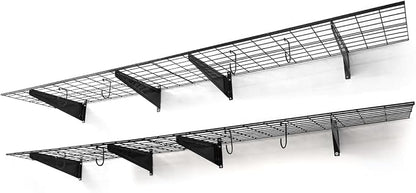 CAPHAUS Garage Wall Shelving, 96 in. W x 18 in. D Wall Mounted Garage Shelves by CAPHAUS