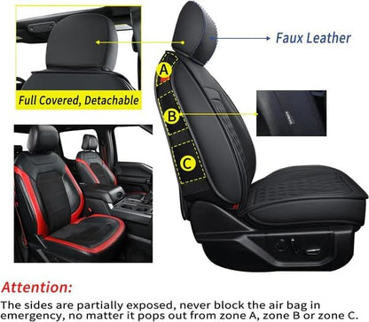 LUCKYMAN CLUB F150 Faux Leather Seat Covers Fit - Image 2