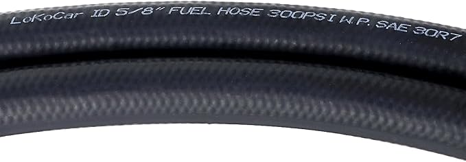 LokoCar Rubber Fuel Hose Line Push Lock 5/8" ID SAE 30R7 NBR 5ft 300PSI Black - Image 8