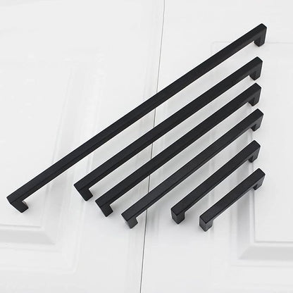 goldenwarm 3 Inch 200 Pack Matte Black Flat Square Bar Kitchen Hardware Closet - Image 8