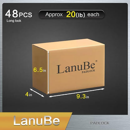 LanuBe Lock Laminated keyed Padlock, keyed Alike Locks, Long Shackle, Marked - Image 5