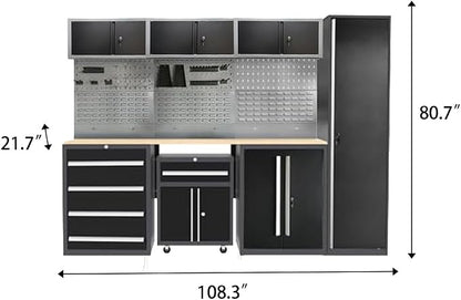 JZD Storage Cabinet System Workshop, Professional Tool Storage Workbench Set - Image 2