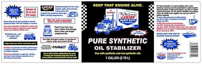 Lucas Oil Motor Additive, Pure Synthetic Oil Stabilizer, 1 gal Jug - Image 2