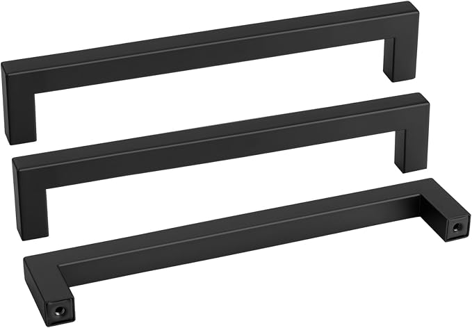goldenwarm Black Matte Cabinet Pulls Kitchen Bathroom Door Drawer Closet by goldenwarm