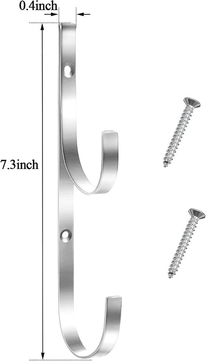 6 Pieces Pool Pole Hook Hanger Swimming Metal Brackets Pool Hook - Image 3
